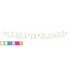 Girlanda " LÁSKA JE SLADKÁ " krémová